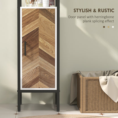 Tall Bathroom Cabinet with 3 Shelves, Slim Storage Cabinet with Adjustable Shelf, Narrow Tallboy Cupboard, Bathroom Storage Unit for Kitchen, Living Room, Hallway, 30 x 30 x 170 cm