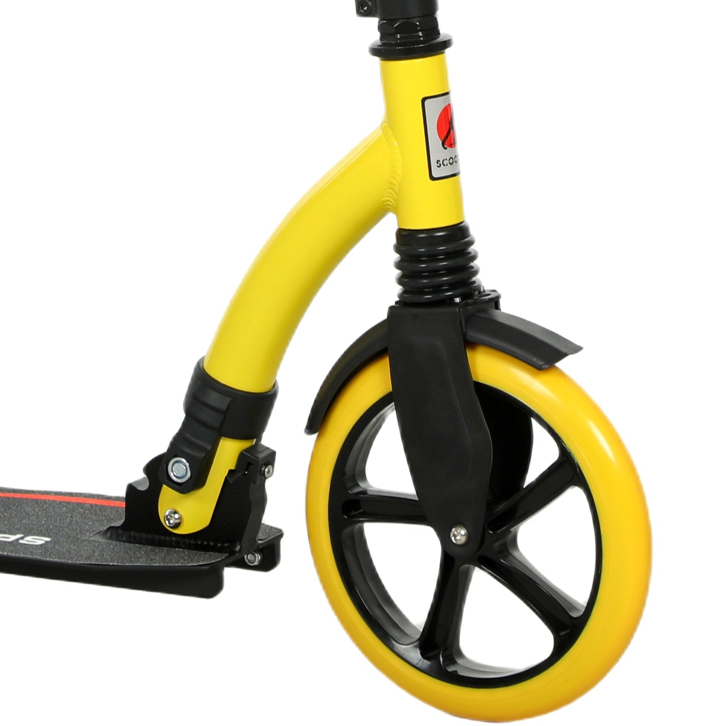 Foldable Kick Scooter with Double Shock Absorption and Big Wheels, Height Adjustable Aluminium Frame Big Wheel Scooter for 14+ Teens Adult