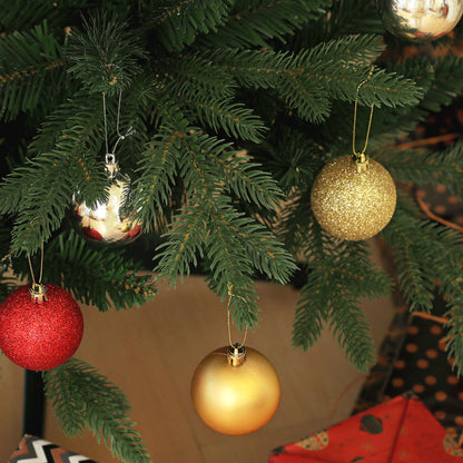 5ft Artificial Spurce Christmas Tree with 1121 Branch Tips and Foldable Steel Base, Realistic Hinged Xmas Tree, Holiday Décor for Home Office, Green