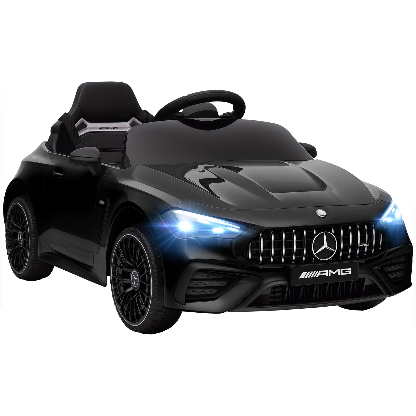 AIYAPLAY Licensed Mercedes AMG Kids Electric Car, 12V Ride On Car with Dual Motors, Remote Control for 3-6 Years
