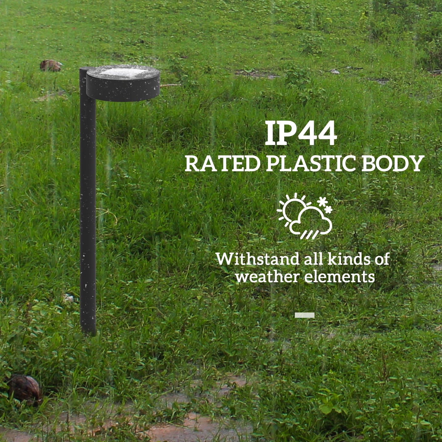 Solar Lights Outdoor Garden Stake 8 Pack Pathway Lighting, Solar Stake Lights W/ Auto On/Off LED, IP44 Waterproof for Path, Patio and Landscape