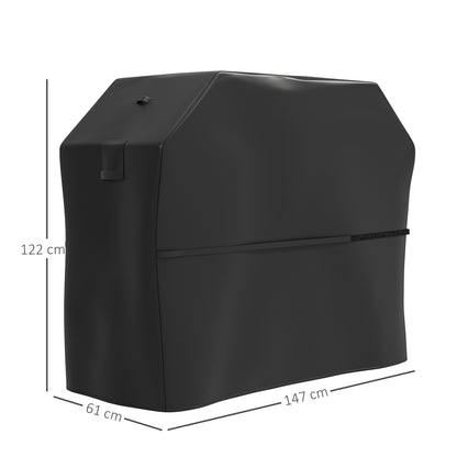 Outsunny BBQ Cover for Rectangular Gas Grill, 600D UPF30+ Oxford Fabric Barbecue Cover for Waterproof Protection Rip-Proof, with Windproof Hook and Loop Fasteners