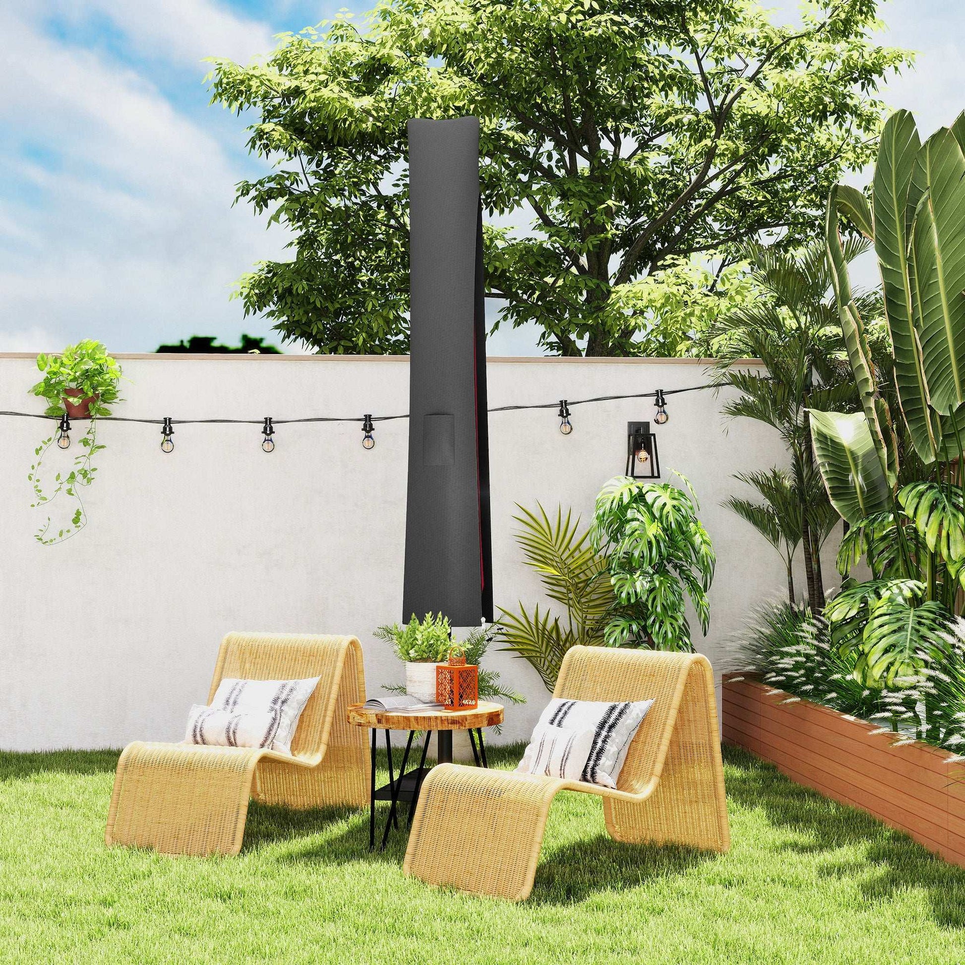 Outsunny Parasol Umbrella Cover - Grey