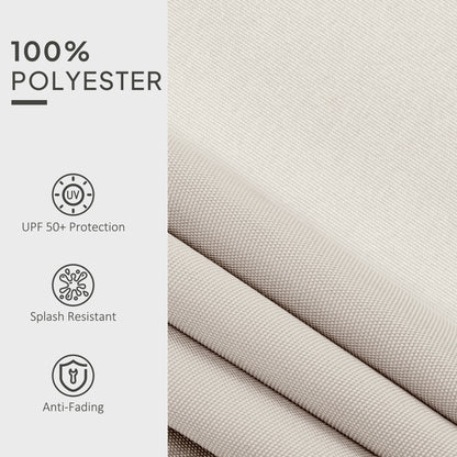 Awning Replacement Canopy, Water Resistant UPF 50+ Sun Shade Cover for 3 x 2.5 m Garden Awning (Fabric Only), Cream White / Green / Grey