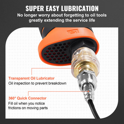 1/2 Inch Air Impact Wrench Rachet Socket High Torque Up to 1400 ft-lbs Pneumatic Impact Gun with Steel Impact Socket Set for Car Auto Repair
