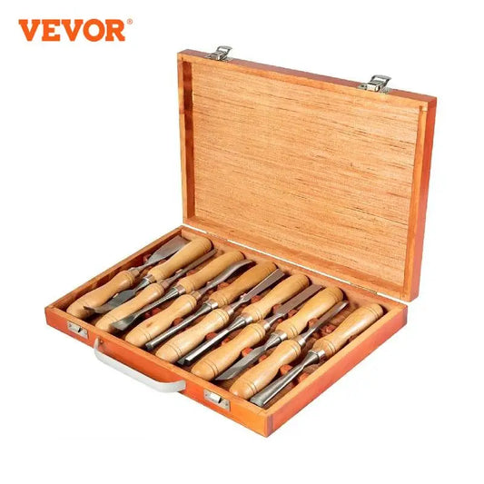 12 Piece Wood Carving Hand Chisel Set Lathe Knife DIY Wood Turning Woodworking Professional Gouges Woodcraft Carpentry Tools
