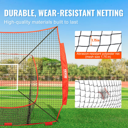 7x7 ft Baseball Softball Practice Net for Hitting Catching Pitching Baseball Equipment Training Aids With Strike Zone