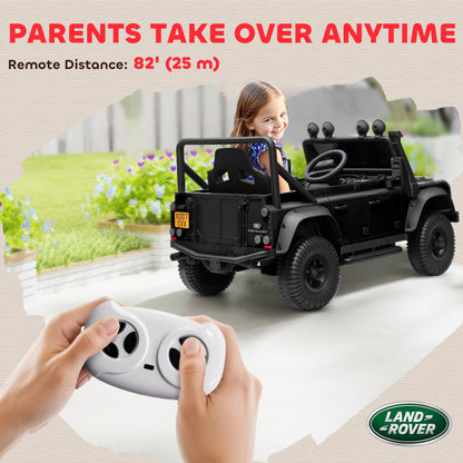 AIYAPLAY Kids Official Licensed Land Rover Defender 110 SVX Ride On Car with Remote Control, Music, Horn, 4 Spring Suspension Wheels, LED Lights for 3-5 Years Old