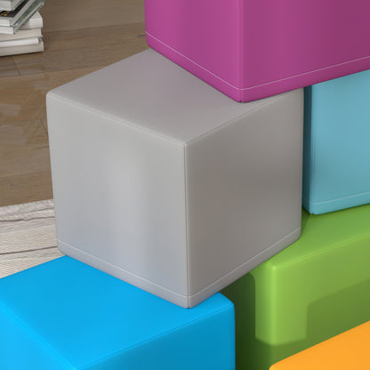 12 Piece Soft Foam Play Blocks | Building & Stacking Toy | PU Cover | Ages 12–36 Months | Wipe Clean | Multi-colour