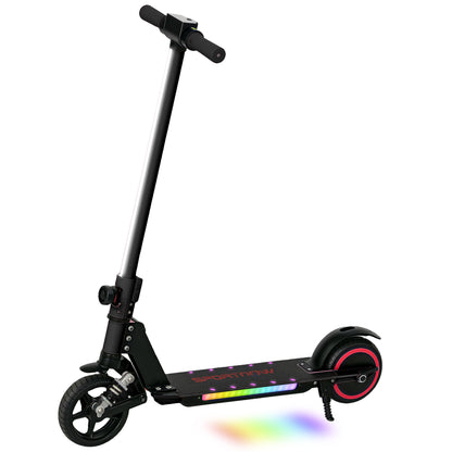 Folding Electric Scooter for Kids Age 6-14 with Dual Brakes, Front Suspension, LED Colourful Lights and Display, 6.8kg Lightweight Aluminium E Scooter, Up to 14 KM/H & 6 KM