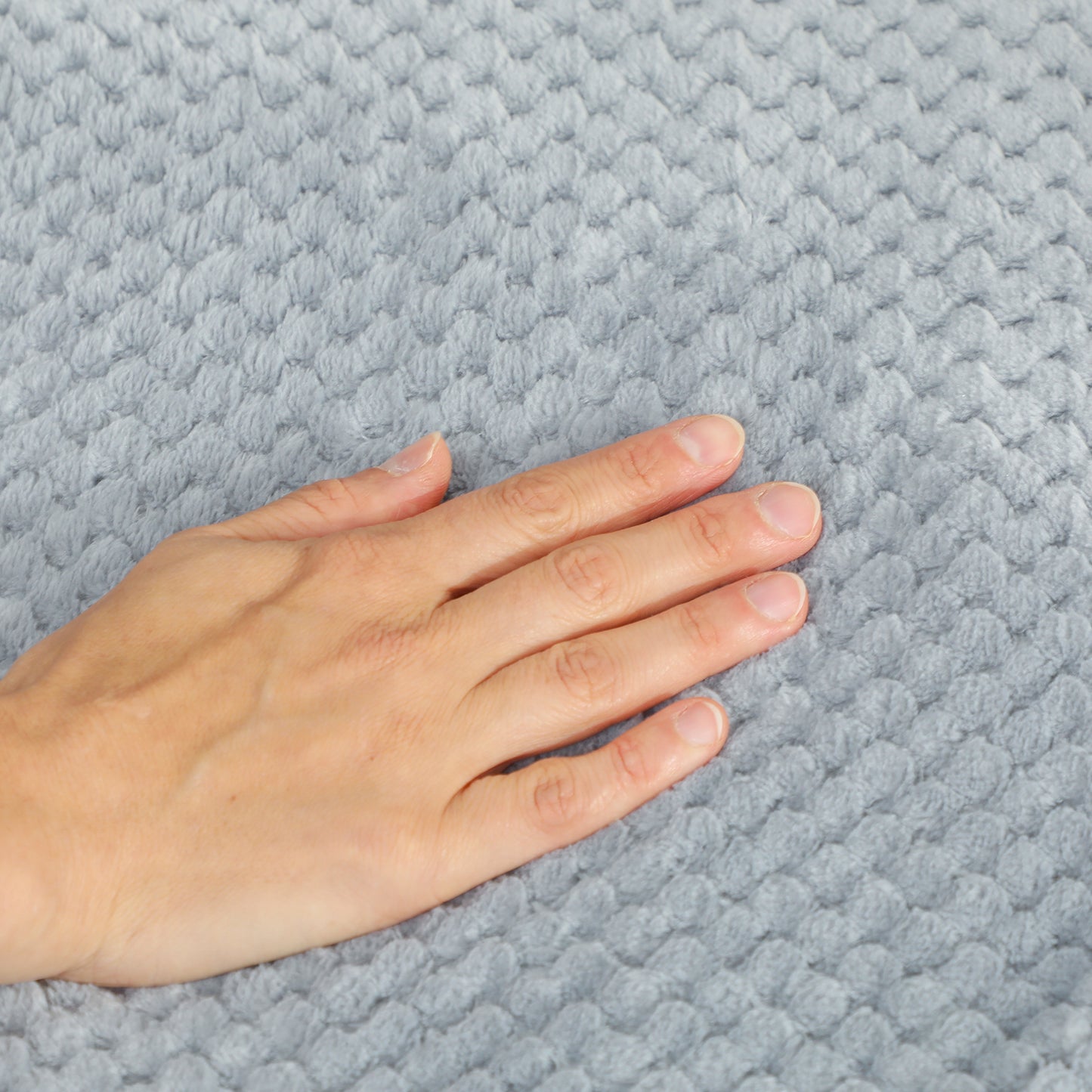 Heated Electric Blanket, Warm Throw Blanket with 5 Heating Levels, 10 Hour Auto-Off Timer, Grey