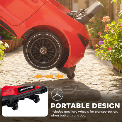 AIYAPLAY Licensed Mercedes AMG Kids Electric Car, 12V Ride On Car with Dual Motors, Remote Control for 3-6 Years