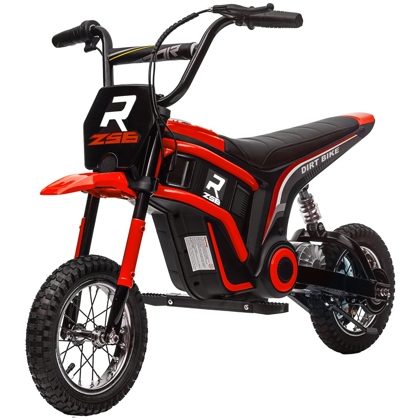 24V 350W Electric Kids Dirt Bike | 2 Speeds 8 & 16km/h | 12" Pneumatic Shock-Absorbing Tyres | Twist Grip Throttle | Mechanical Brake | Music Horn & Lights | 30 Min Run Time | 65kg | Ages 8-12 | Green | Red