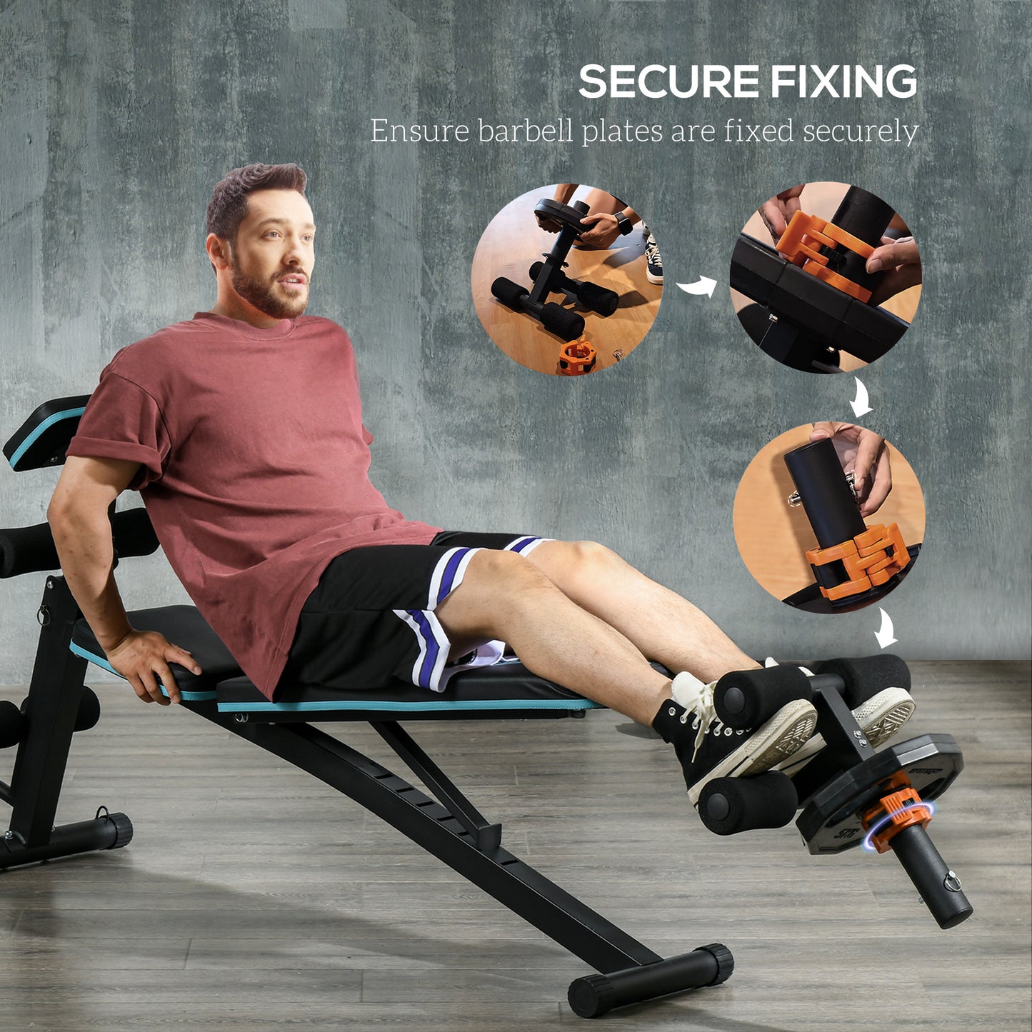 SPORTNOW Tibialis Trainer Tib Bar for Strengthening Calves Shins Ankles, Fits 5cm/2" Weight Plates