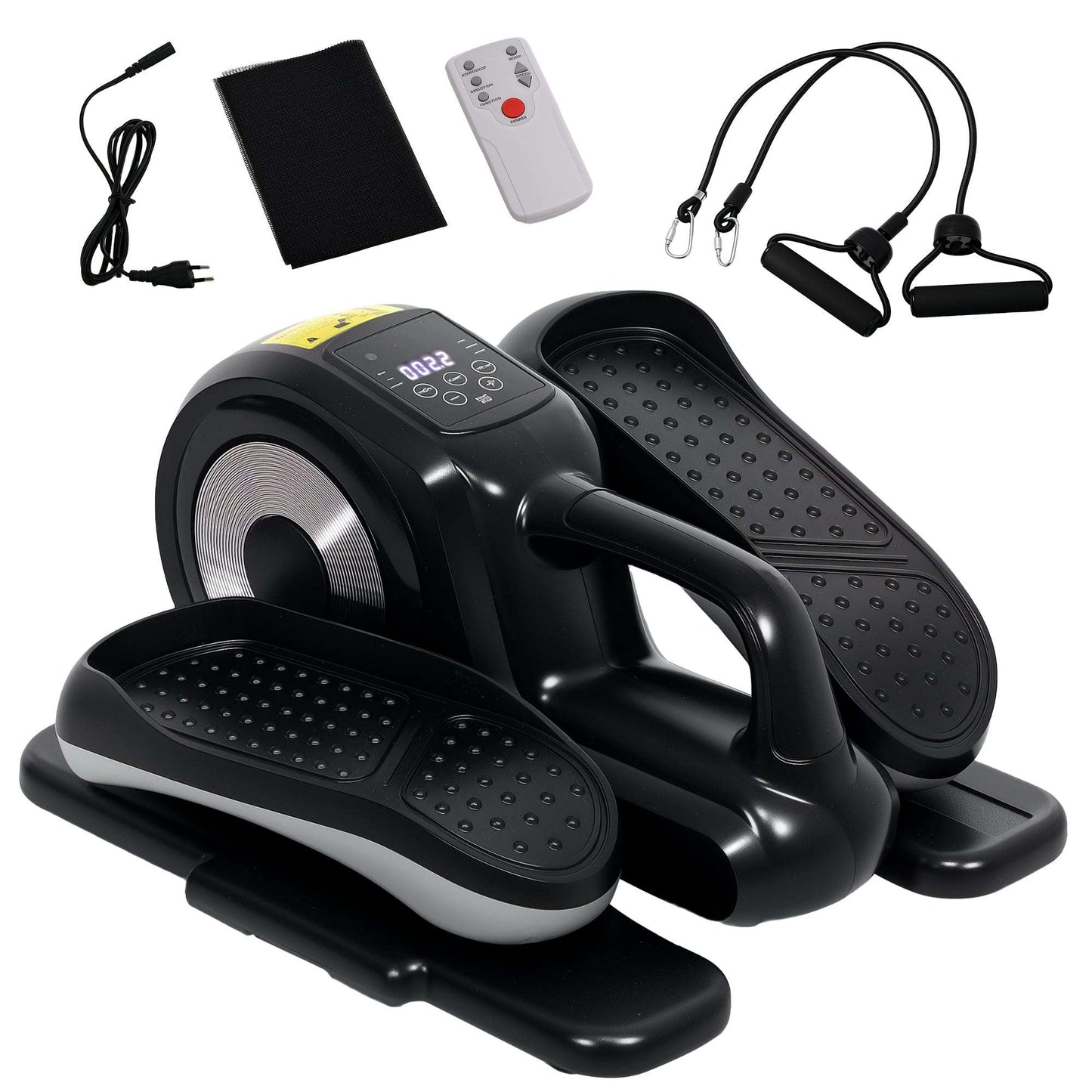 Under Desk Elliptical Machine, Sit Down Pedal Exerciser with Forward and Reverse Motion, 12 Programs, LCD Monitor, Compact with Remote Control