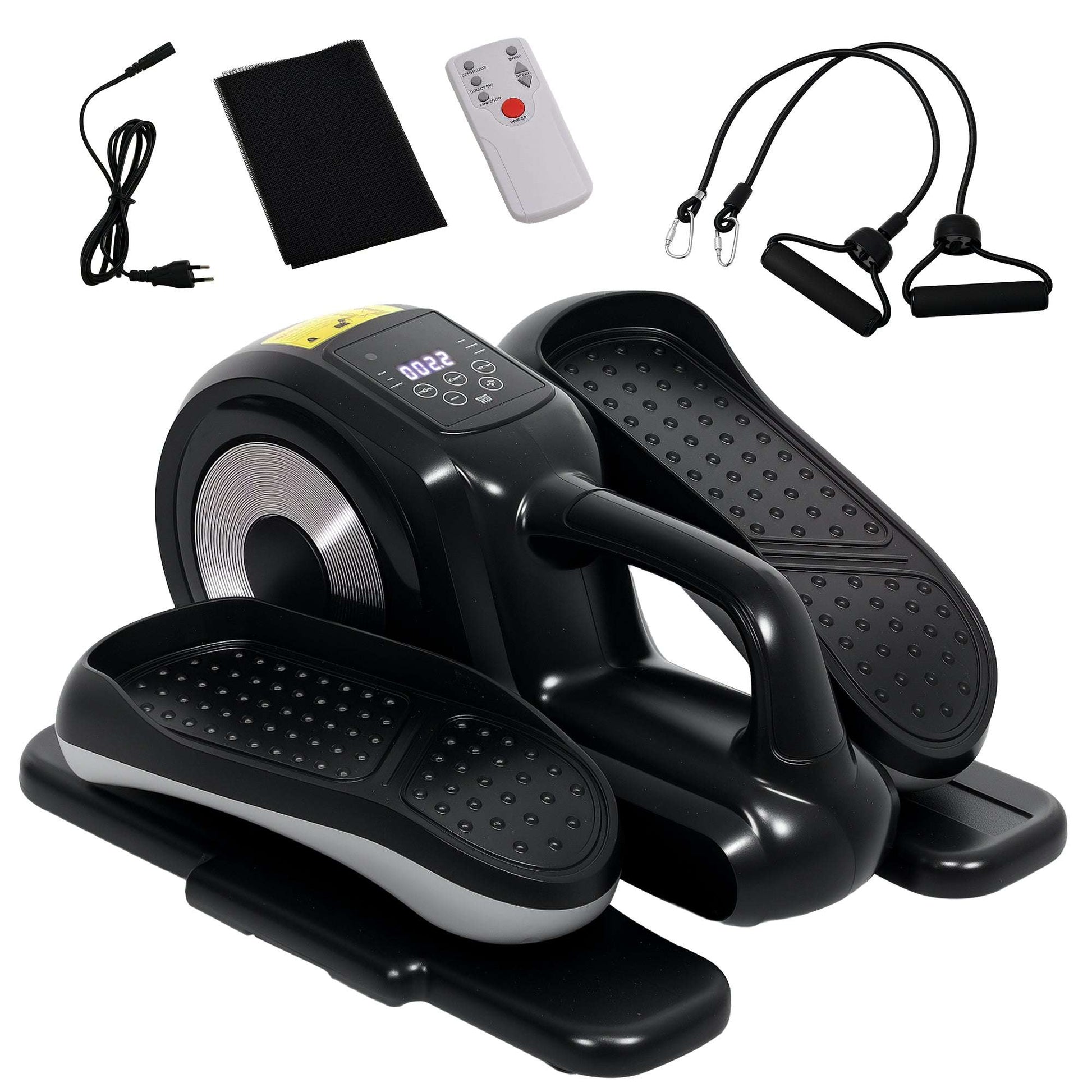 Under Desk Elliptical Machine, Sit Down Pedal Exerciser with Forward and Reverse Motion, 12 Programs, LCD Monitor, Compact with Remote Control