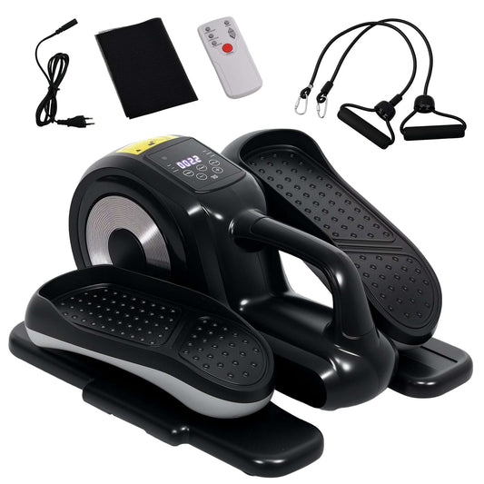 Under Desk Elliptical Machine, Sit Down Pedal Exerciser with Forward and Reverse Motion, 12 Programs, LCD Monitor, Compact with Remote Control