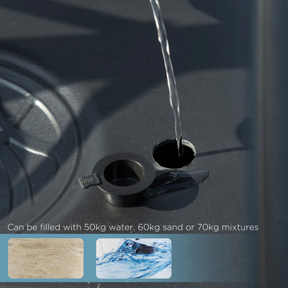 SPORTNOW 2.1-2.6m Adjustable Basketball Hoop and Basketball Stand w/ Backboard and Weighted Base, Portable on Wheels, White