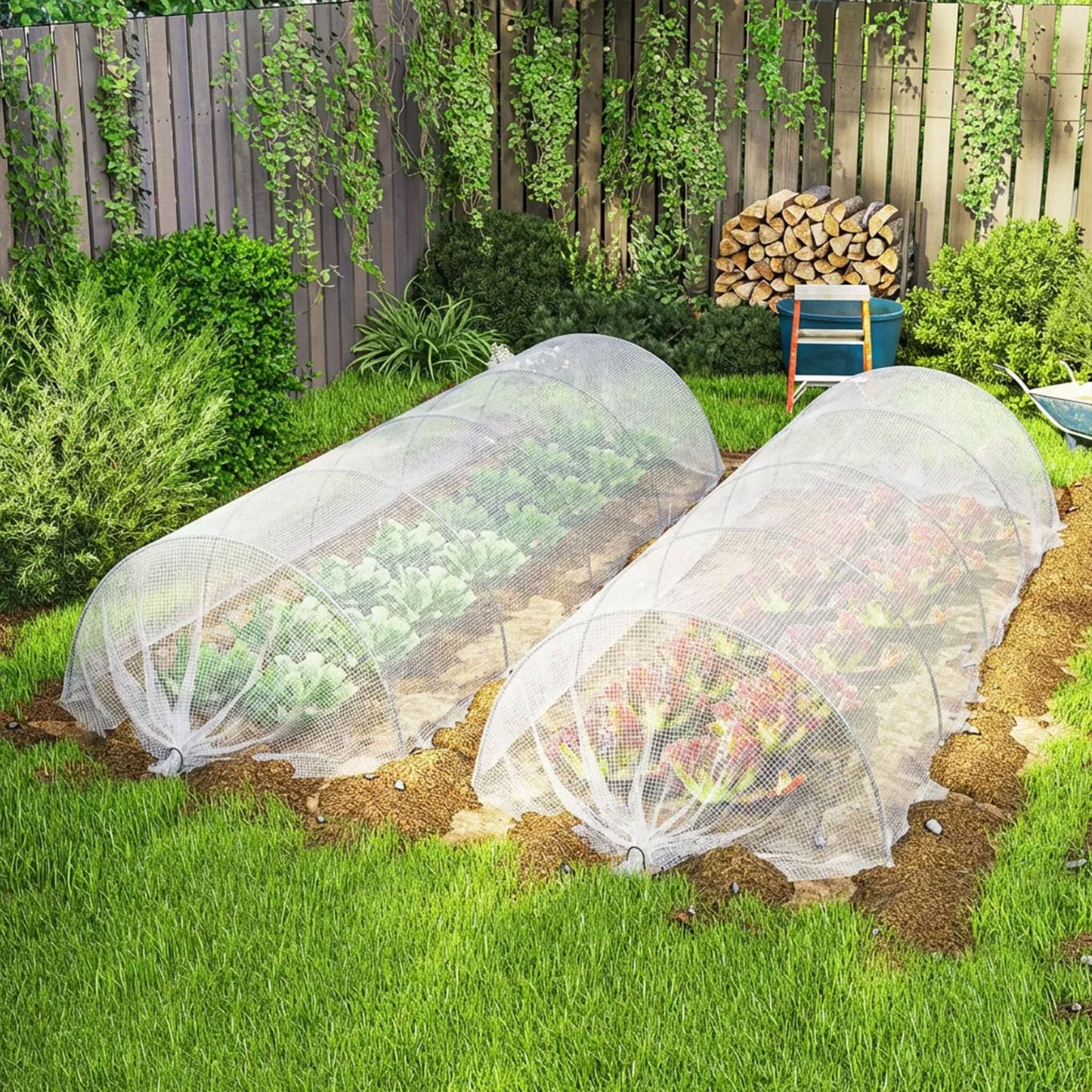 Outsunny 3 x 5m Waterproof Tarpaulin, Heavy Duty 140GSM Tear-Resistant PE Tarp with Reinforced Grommets, UV Protected Cover