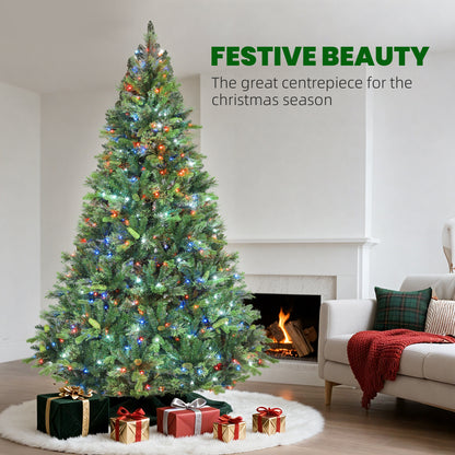 7.5ft Carolina Pine Christmas Tree with Colourful DIY Synchronised LED Lights and Remote