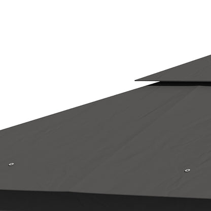 Outsunny 3 x 3(m) Steel Frame Double Roof Garden Gazebo - Grey