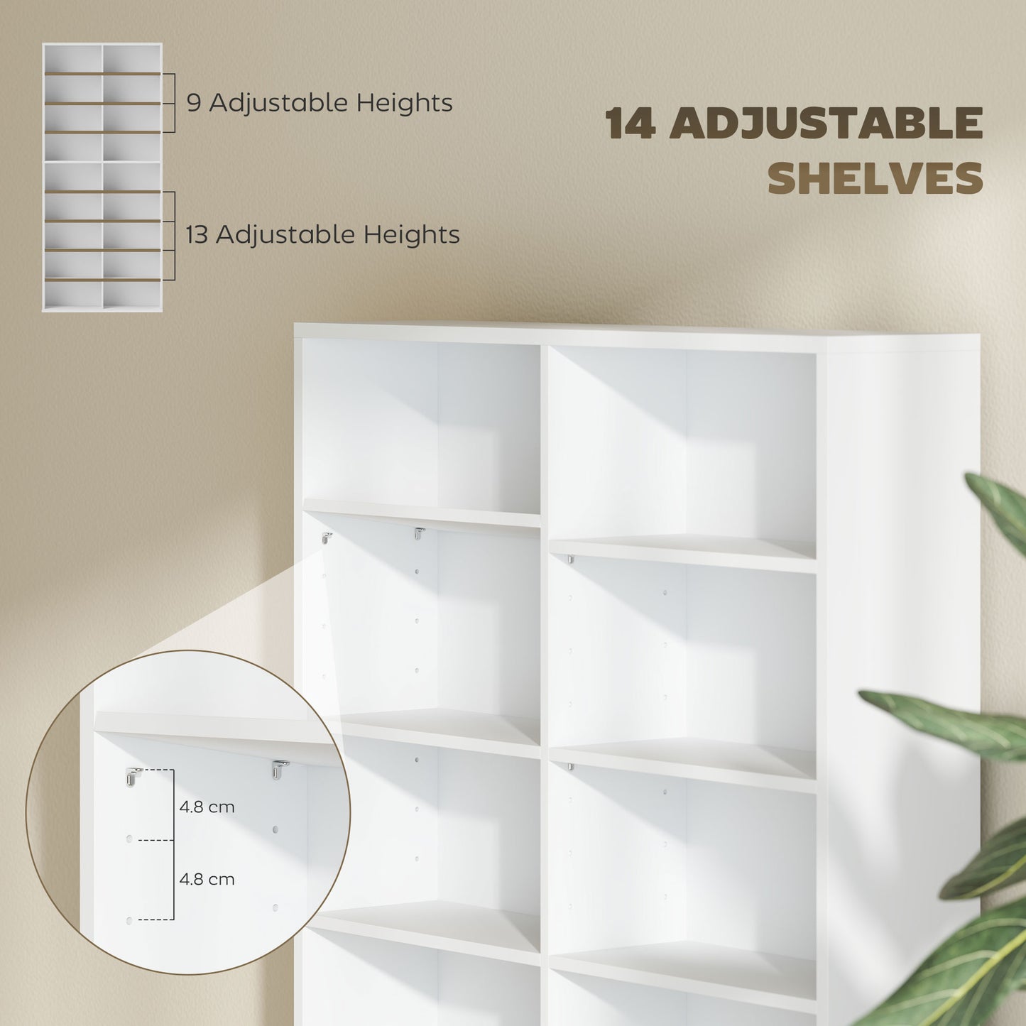 640 CD Storage Organiser Rack Tower - White