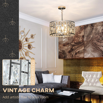 72 Glass Crystallite Chandelier - Silver-Tone