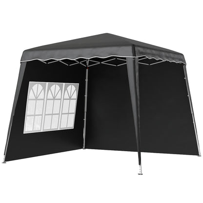 Outsunny 2.4 x 2.4m UV50+ Pop Up Gazebo - Black / Blue