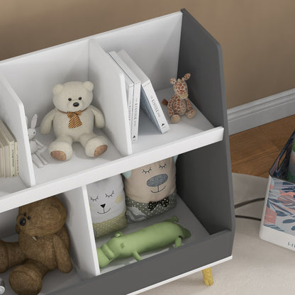 Kids Storage Shelf with 5 Compartments, Grey