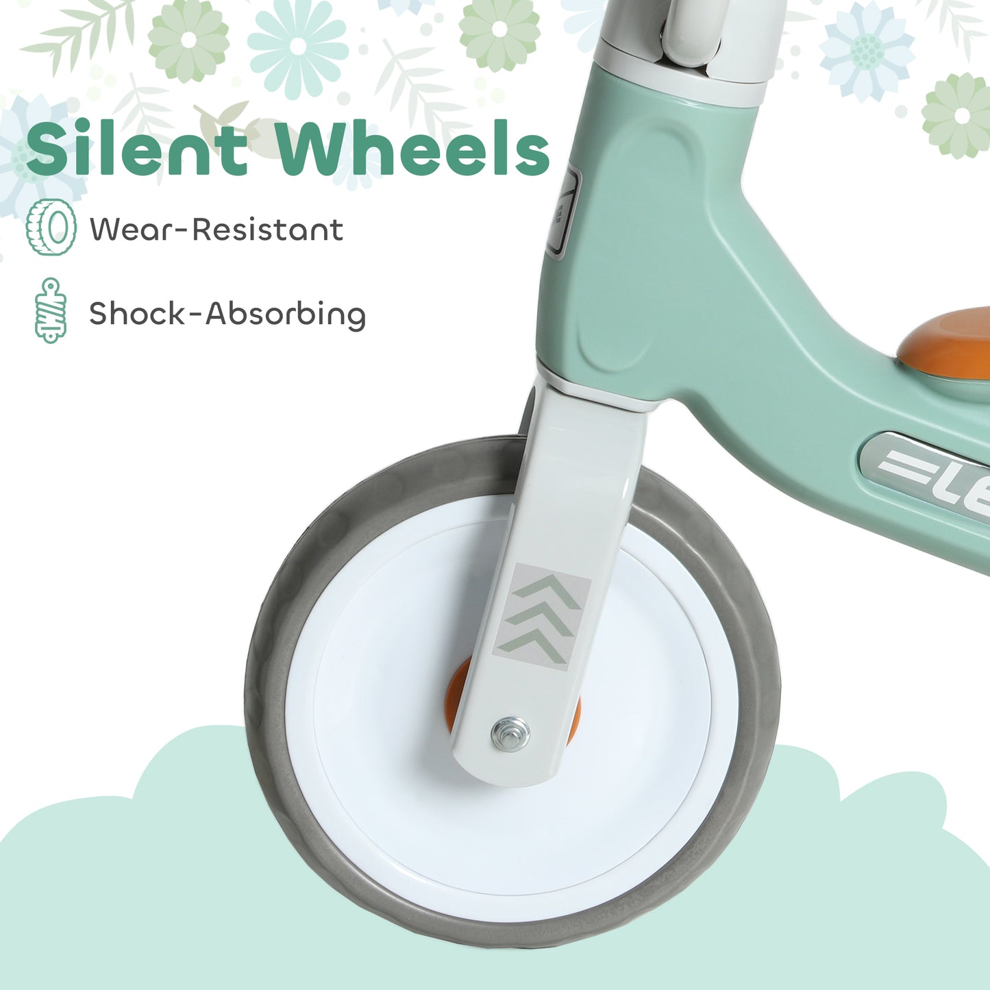 AIYAPLAY Toddler Balance Bike with No Pedal, 3 Silence Wheels for 12-36 Months Boys and Girls, Indoor Outdoor