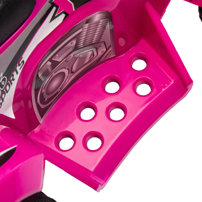 AIYAPLAY 6V Kids Electric Quad Bike w/ Music, Forward Function, for 2-6 Years, Pink - Black