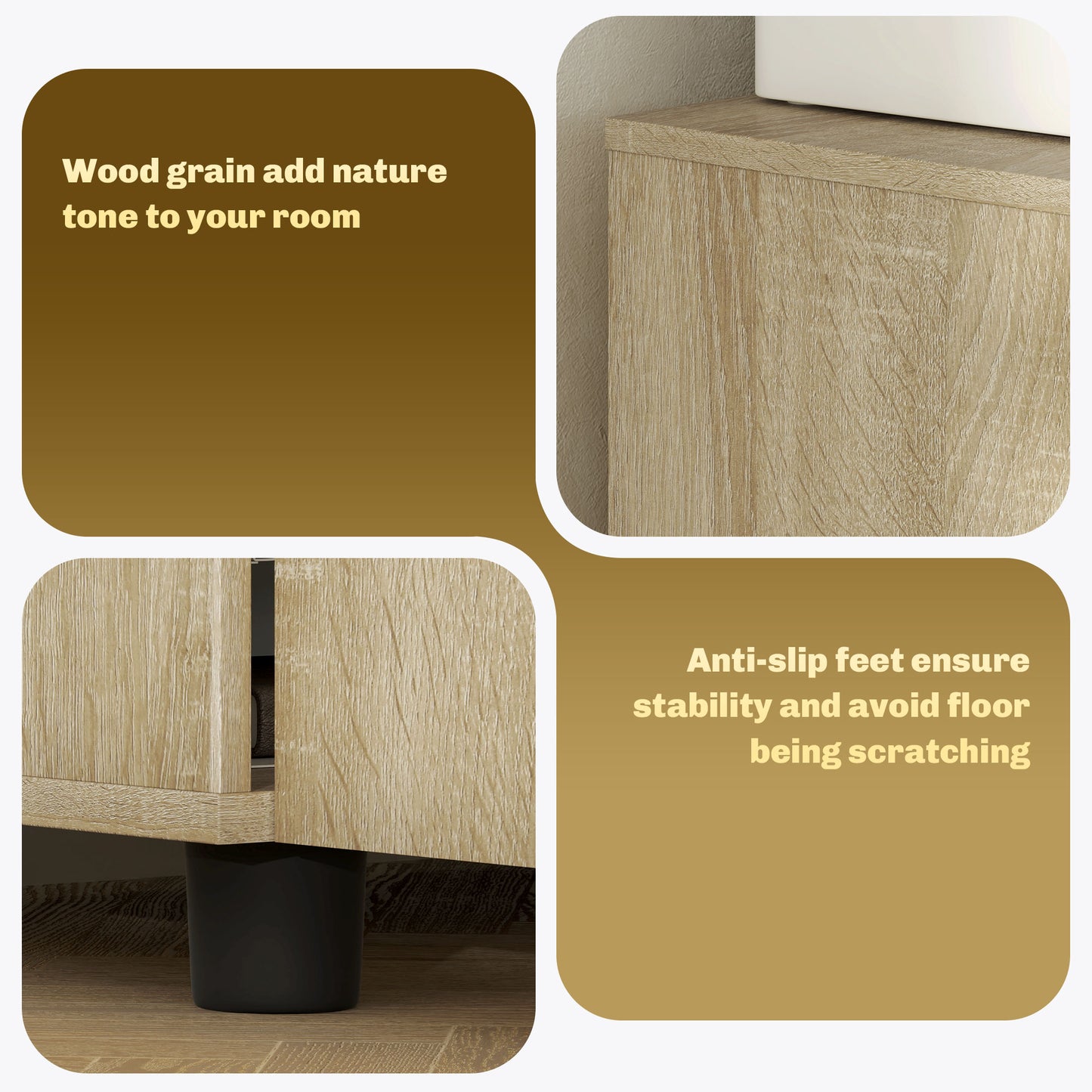2 Tier Locking Office Storage Cabinet | 80x40x80cm | 2 Hinged Doors | Inner Shelf | 2 Keys | Anti-Slip Feet | Flat Top | 20kg | Oak