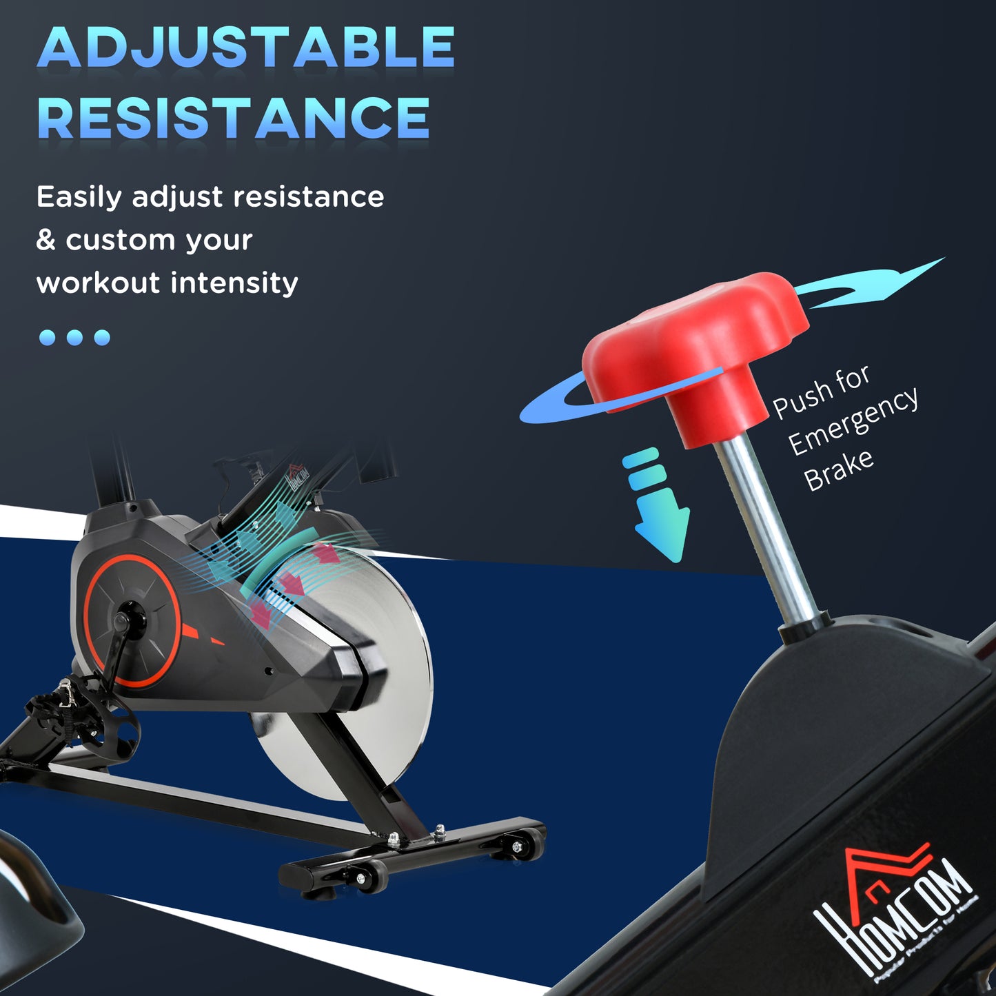 Indoor Upright Exercise Bike Machine, with Adjustable Seat, Resistance, Handlebar, LCD Display