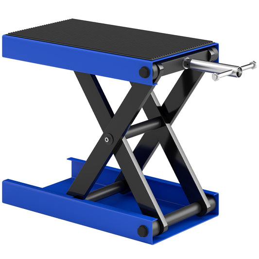 500KG Motorcycle Scissor Lift Jack, Height Adjustable Motorbike Stand with Anti-Slip Wide Deck, Heavy Duty Steel Motorbike Repair Lift