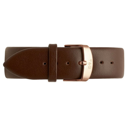 Thomas & George Ottawa 43 Quartz Chronograph Watch | 43mm Round Rose-Gold-Tone Case & Silver Dial | 20mm Brown Leather Strap