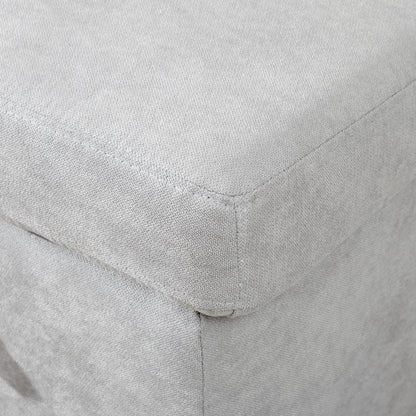 Three Seater L Sofa Bed, with Storage - Light Grey