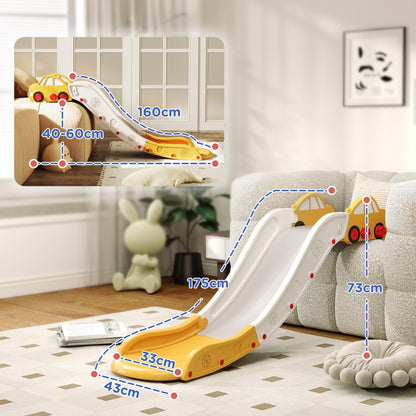 AIYAPLAY Kids Slide for Bed, Sofa, with Extended Length, Easy to assemble and Store, Yellow / Pink / Grey