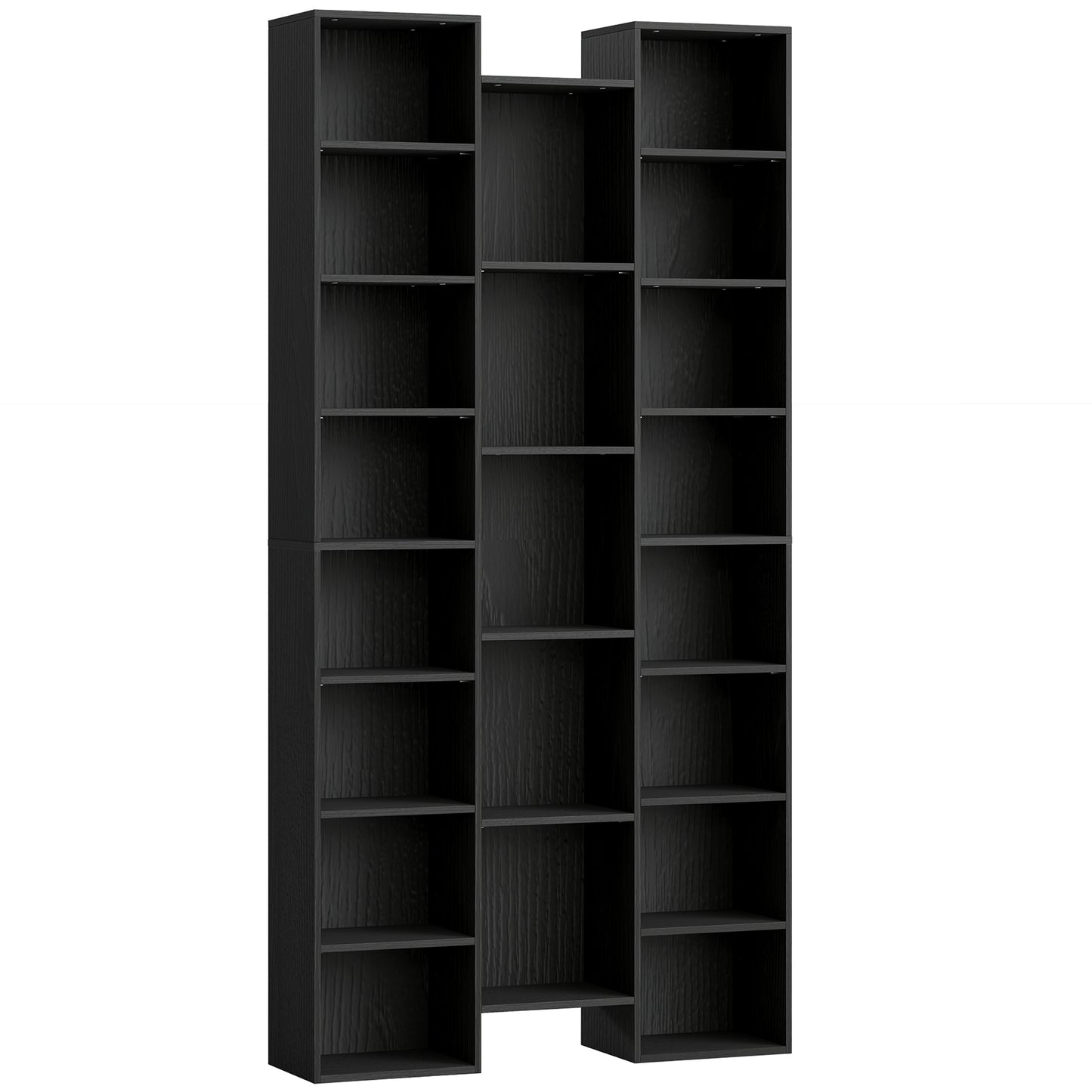 21-Compartment Bookshelf - Black / White