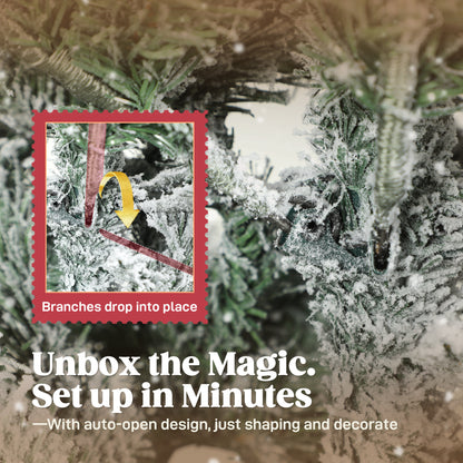 6ft Flocked Artificial Christmas Tree