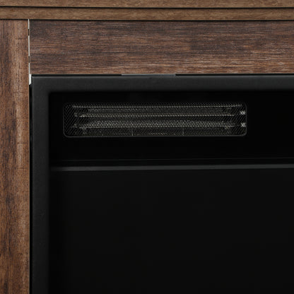 1800W Electric Fireplace Suite | Oak-Tone or Black Surround & Display Shelf | C Energy Rating | 5 Flame Brightness & Speed Settings | Timer & Remote