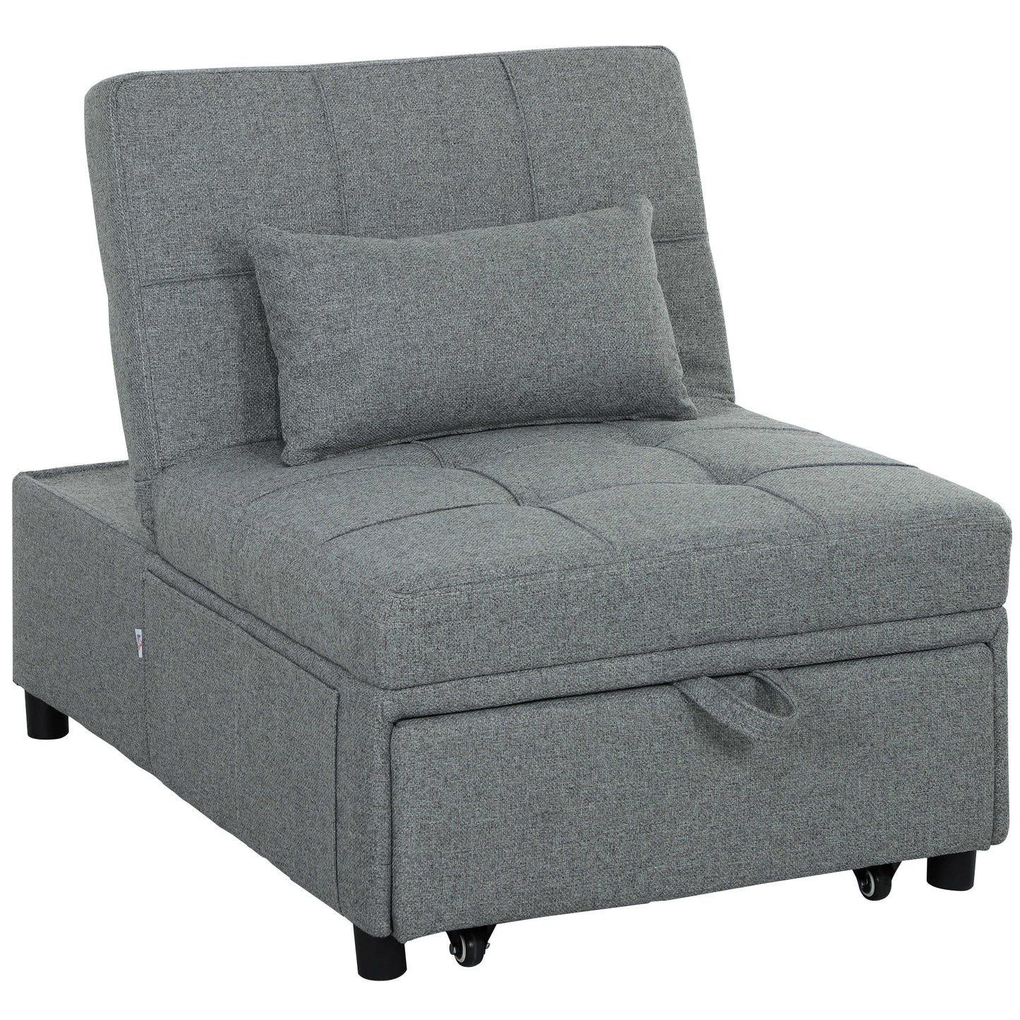 Four-In-One Single Sleeper Chair - Light Grey