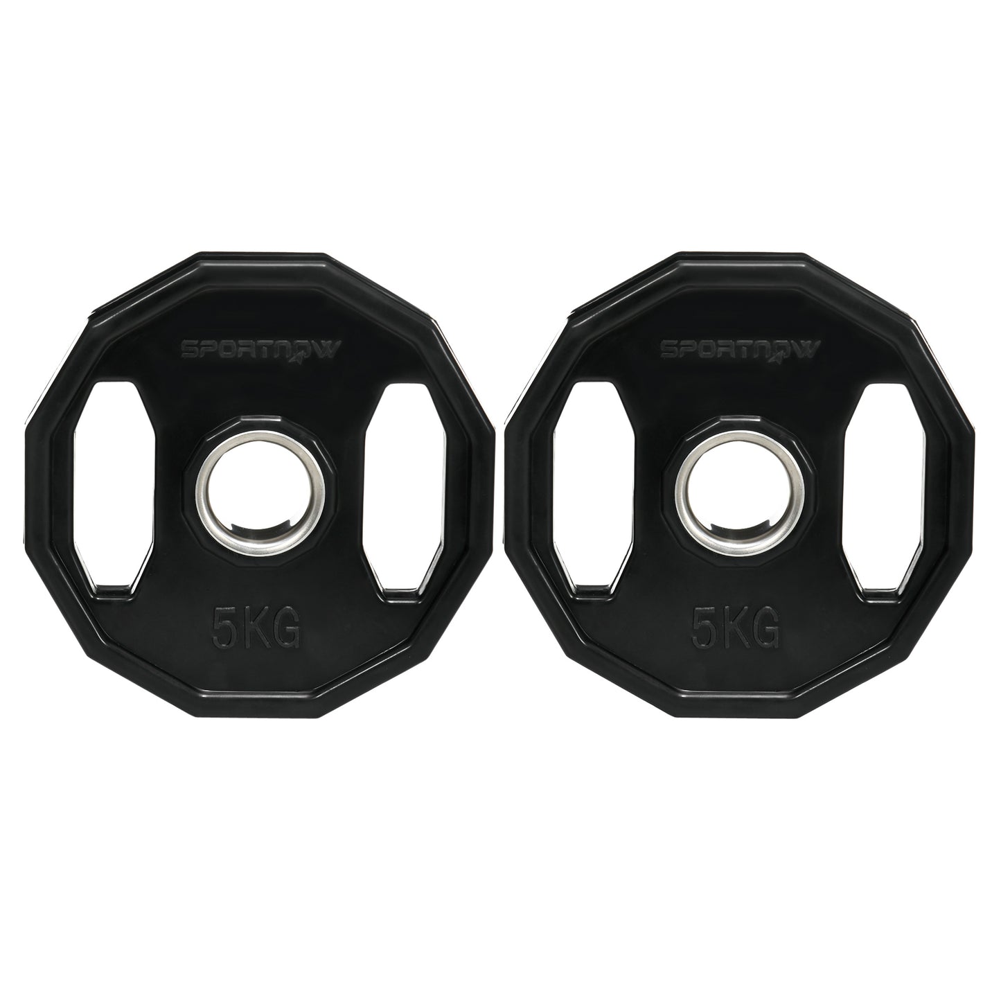 Olympic Weight Plates Set, Metal and Rubber Bumper Plates Weights Discs with 2"/5cm Holes, Home Gym Weight Lifting Strength Training, 2 x 5kg