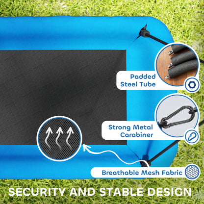 AIYAPLAY Nest Swing with Adjustable Ropes and Tree Straps, Basket Swing for Kids, 300KG Capacity for Indoor Outdoor, Blue