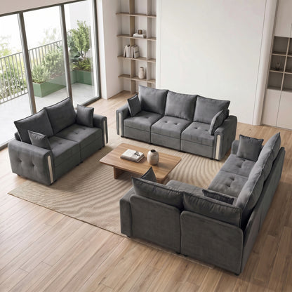 2-Seater Velvet Loveseat with Lift-Up Storage | 168Wx68Dx88H cm | 126cm Wide Seat | 15cm Seat Cushion | 20cm Back Cushion | Multilayer Board & Metal Frame | 240kg | Living Room | Dark Grey