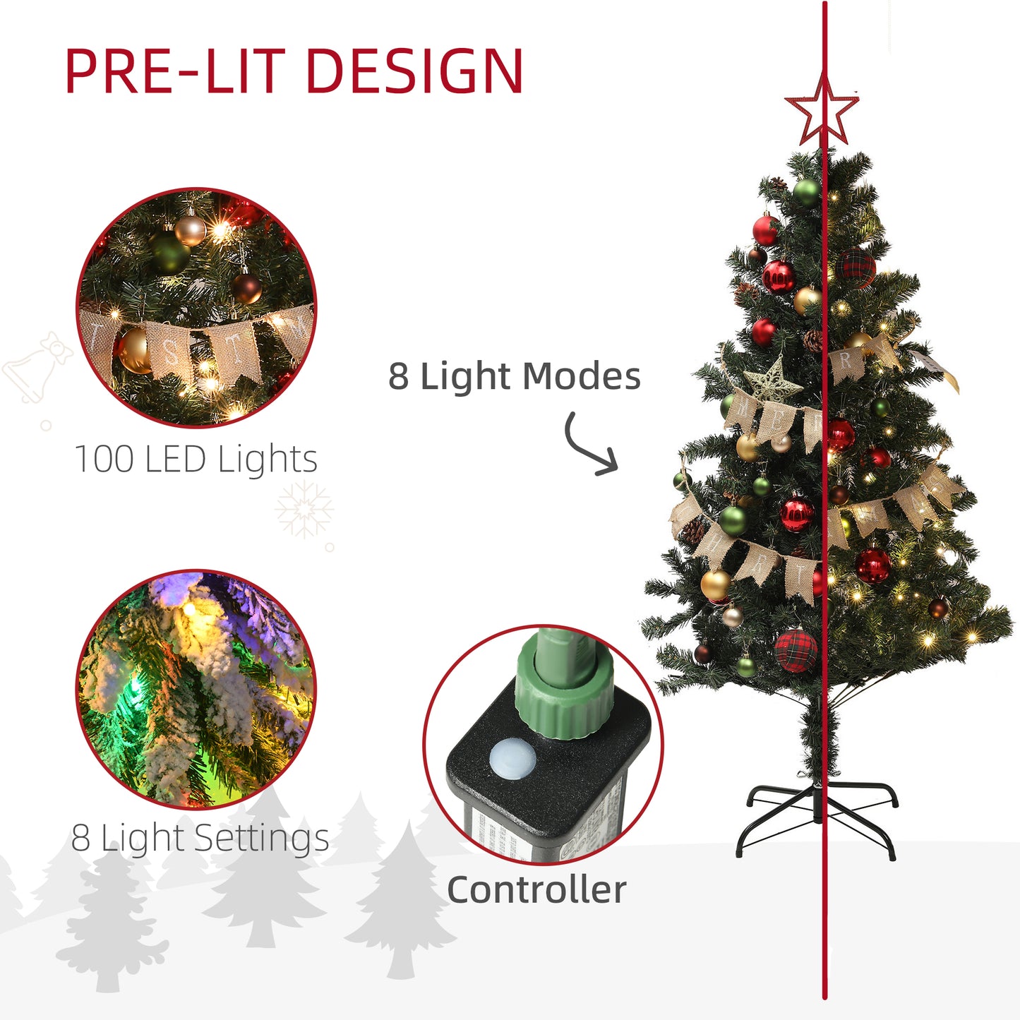 5ft Pre-Lit and Decorated Christmas Tree