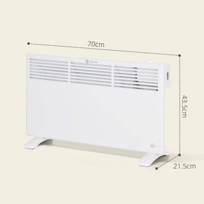 HOMCOM 1500W Convector Heater - White