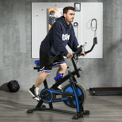 SPORTNOW Exercise Bike, Indoor Stationary Bike, Cycling Machine with Adjustable Seat and Resistance for Home Gym Workout
