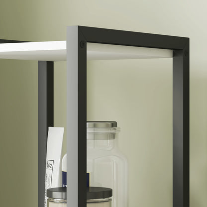 Tall Bathroom Cabinet with 3 Shelves, Slim Storage Cabinet with Adjustable Shelf, Narrow Tallboy Cupboard, Bathroom Storage Unit for Kitchen, Living Room, Hallway, 30 x 30 x 170 cm