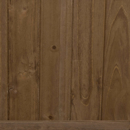 Outsunny 2 Piece Raised Bed with Drainage Holes, Wood Planter with Trellis for Climbing Plants to Grow Vegetables, Flowers, Brown