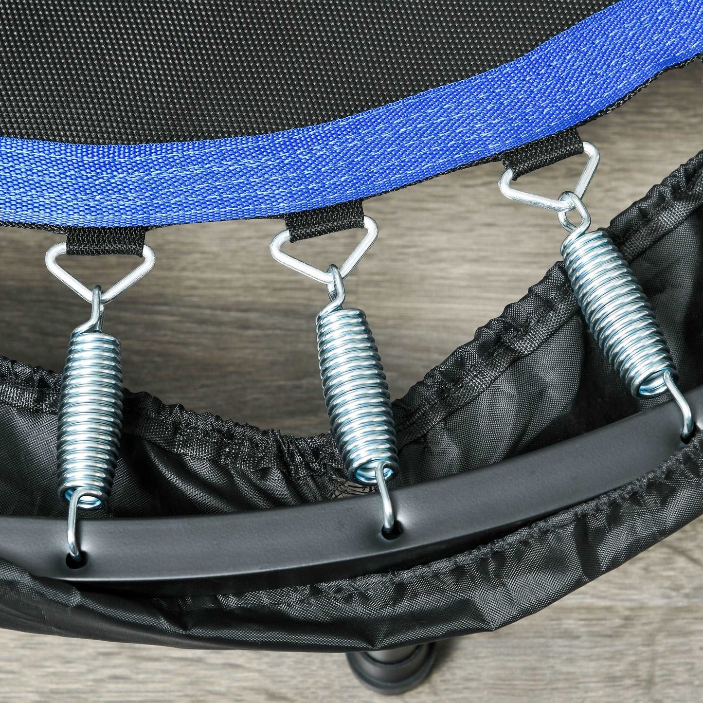 40" Foldable Mini Fitness Trampoline, with Adjustable Foam Handle, Blue